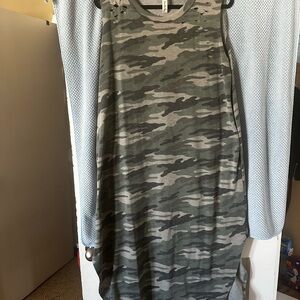 Vanilla Bay Camouflage Pattern Dress
